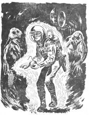 Tako Kakuta zündet eine Bombe im Raumschiff der IV PR 6 – Illustration 4 © Heinrich Bauer Verlag KG