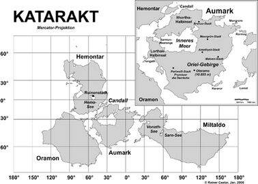 Karte: KATARAKT - Mercator-Projektion PR 2437 Zeichner: Rainer Castor © Heinrich Bauer Verlag KG, Hamburg