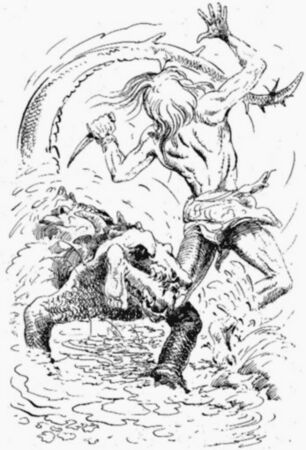 Heft PR 723: Ein Wonderfalg-Mucy im Kampf mit einem Raubtier Zeichner: Johnny Bruck © Heinrich Bauer Verlag KG, Hamburg